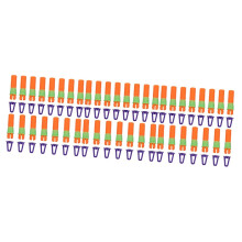 45Pcs Artists Essential Extender Crayon Pen Cap Oil Pastel Pad Sharpener Orange 3Pcs 6x1.2x1.2cm Extender Kit