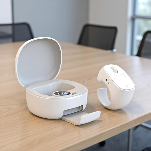 Remote Scoring Ring Shutter Control For Readers And Tablets, Video Recording, Musicians, White 1