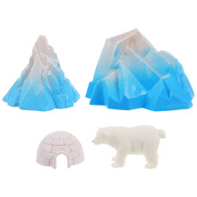 4Pcs Mini Igloo Leksak Vit Figurer För Barn