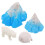 4Pcs Mini Igloo Leksak Vit Figurer För Barn 11