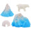4Pcs Mini Igloo Leksak Vit Figurer För Barn 10
