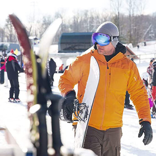 Γυαλιά snowboard για ενήλικες, γυαλιά ηλίου σκι με πολυανθρακικό φακό με σύστημα 1