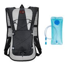 Sac d'hydratation, sac à dos isotherme léger avec poche à eau, ceinture ventrale réglable et sangles réfléchissantes pour activités de plein