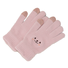 Guantes de invierno para niños y niñas, manoplas de punto suave y cálido forradas de felpa con una construcción ligera y duradera, protección
