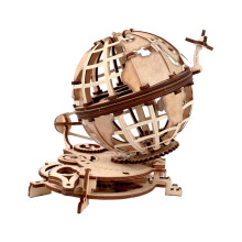 1 Set DIY World Globe Wooden Puzzle Decorative Desktop Home Decor SelfAssembly with Designed Base Educational for Students Promotes Creativity