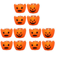 Set van 12 essentiële Halloween LED-oranje lichtornamenten voor
