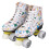 Zweireihige Rollschuhe mit 4 Rädern, weiße 6