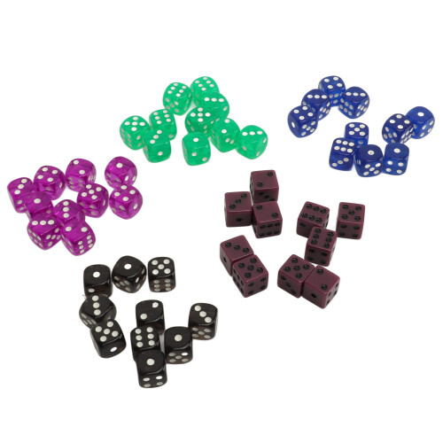 Διαφανή ζάρια για διασκέδαση σε πάρτι, Bunco Party Supplies0,6 ιντσών D6 ζάρια, ανθεκτικά 2
