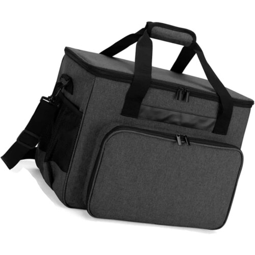Sewing Tool Storage Bag Polyester With Multiple Pocket Design For Thread Spools Needles And Scissors Set Black 1