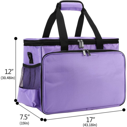 Sewing Tool Storage Bag Polyester With Multiple Pocket Design For Thread Spools Needles And Scissors Set Black 2