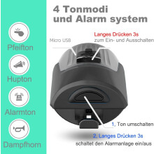 Elektronisk klokke til mountainbikes, højlydt 120DB advarselssystem med tyverialarm, genopladeligt batteri til MTB, landevej, BMX, scootere