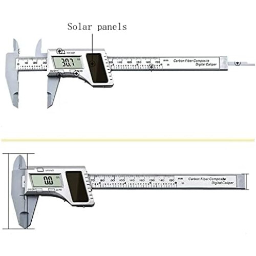 Solar Plastic Caliper Electronic Digital Display 0150mm Range Mini Vernier Caliper Measurement Tool 2