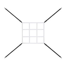 Pitching Target, Baseball Strike Zone Target for Pitching Net, 4 Adjustable Straps Professional Training Equipment