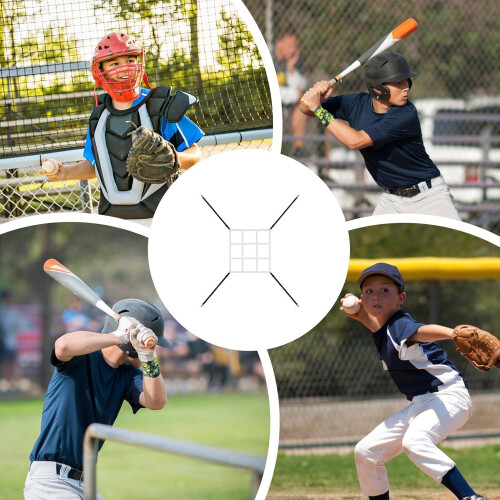 Pitching Target, Baseball Strike Zone Target for Pitching Net, 4 Adjustable Straps  Professional Training Equipment 2