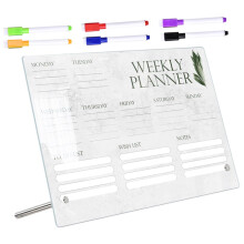 1 Set Creative Noteboard for Tabletop, Reusable Weekly Planning Board with Advertising Needles and Whiteboard Pens for Office, Home and School, Simple