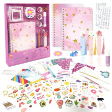 DIY Scrapbook Accessory Set, Interesting Scrapbooking Journaling Supplies Kit, Birthday Gift for Girls, Children, Teenagers