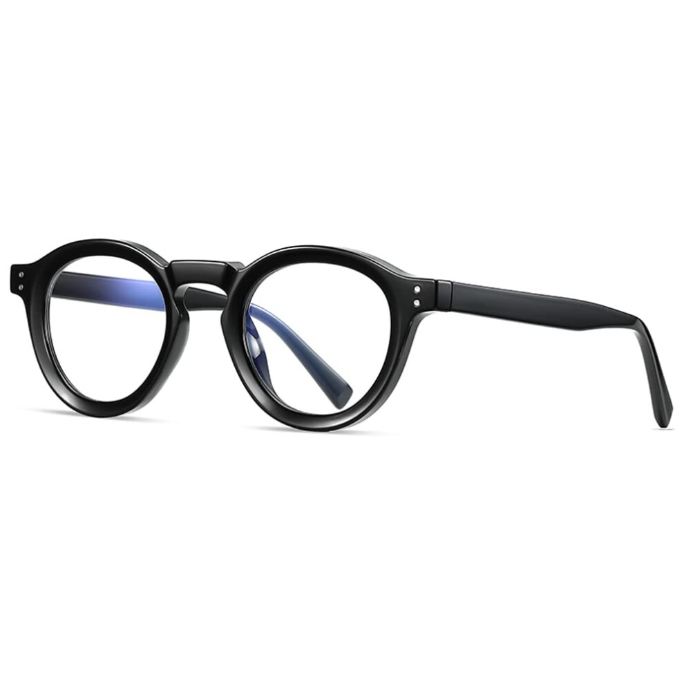 Blue Light Blocking Eyeglasses Frame Vintage TR90 Leopard Glasses BlueRay Eyewear for OL Classic Korean Style Frames Bright Black Frame