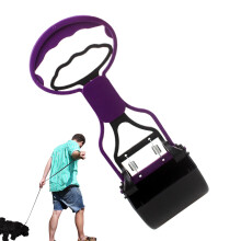 Poop Scooper Puppy Poop Picker SlipResistant Long Handle Poop Remover for Park, Garden, Terrace, Home Outdoor, Purple