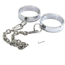 Heavy Erotic Ankle Cuffs for Men and Women, Stainless Steel, Lockable