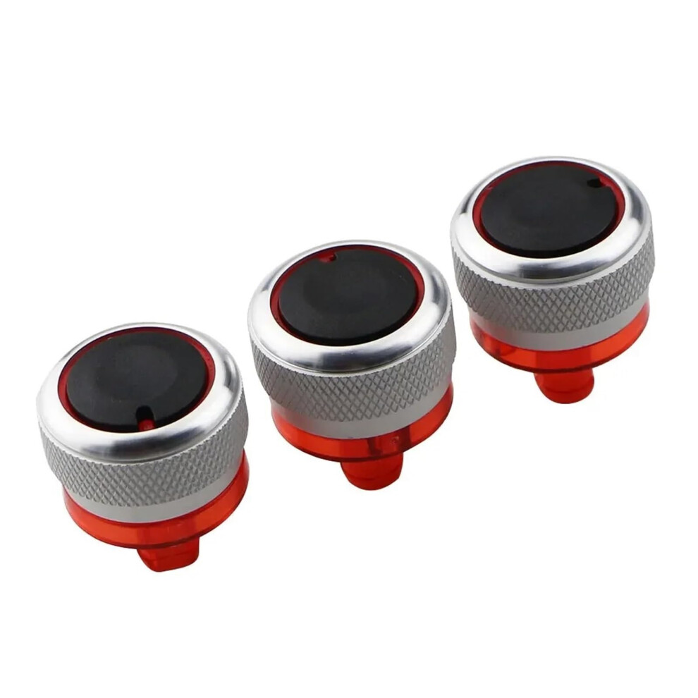 Car Ac Knob Replacement For Peugeot 206 207 20062011 Citroen C2 20072011 3Pcs Set Silver 9339159758953