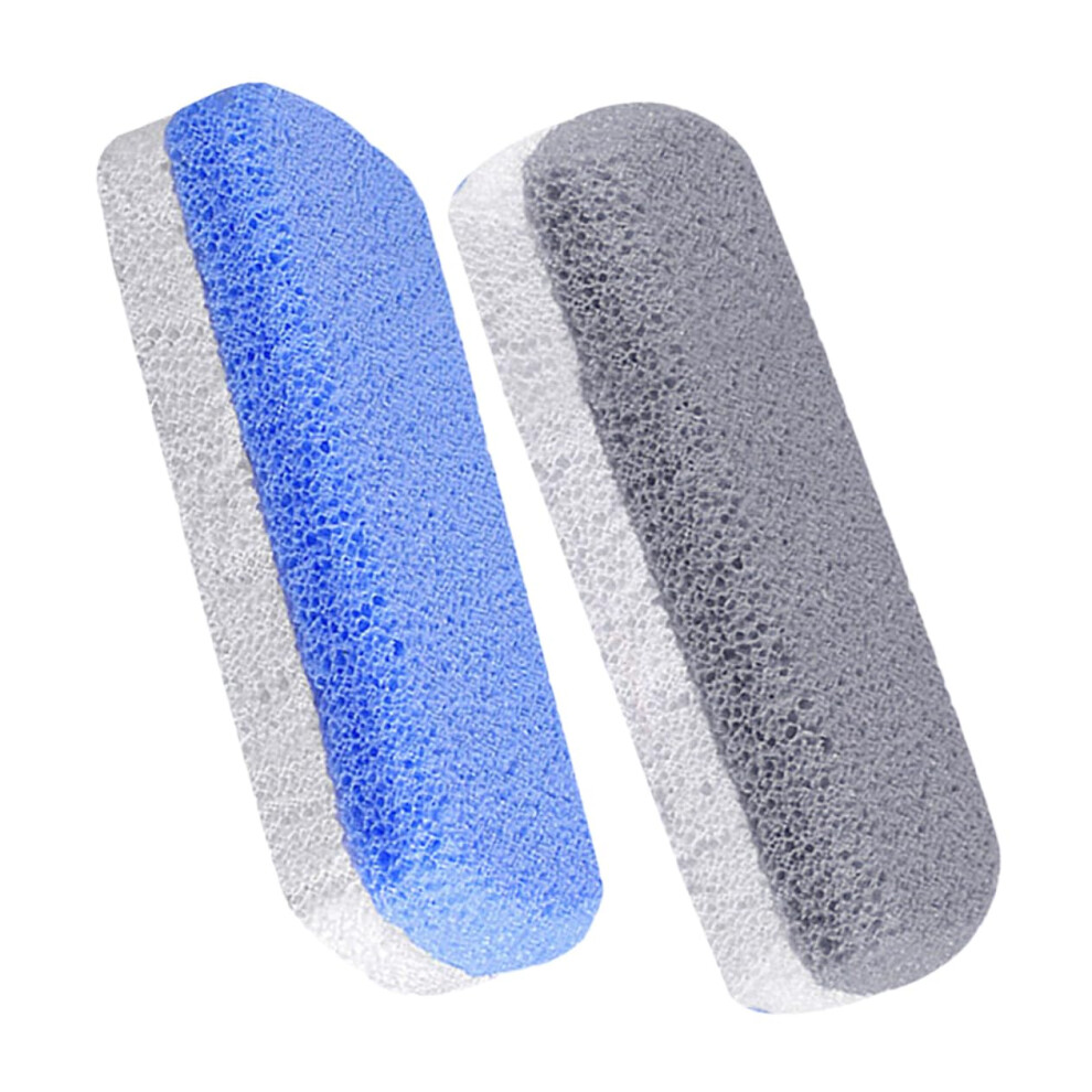 2 pieces pumice foot scrubbers doublesided for effective removal of calluses and dead skin, portable pedicure foot care at home and on the go