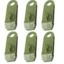 Conjunto de 6 prendedores ajustáveis para lonas, clipes resistentes para camping ao ar livre, ampla aplicação em capas de carros, barcos e toldos,