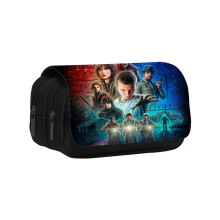 (Style 27)Bolso para bolígrafos Stranger Things de doble capa con amplio diseño bolsa escolar lápiz