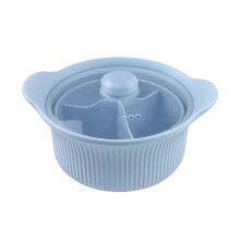 Microwave Steamer For Vegetables Broccoli Food Grade With Compartment Cooker Handle And Lid Baby Food Blue