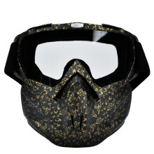 Maschera protettiva per il viso da motociclista, antiappannamento, tattica integrale con lente in policarbonato TPU super resistente, traspirante e