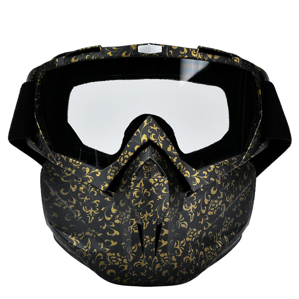 Motorcycle Riding Face Protection Anti Fog Tactical Full Face Mask With Tpu Super Toughness Polycarbonate Lens Breathable Ventilation Weather Resistan 9088816291493