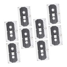 8pcs Blank Cassette Tapes With Clear Case For Music And Speech Recording, Retro DIY Audio Cassettes For Parties Teaching