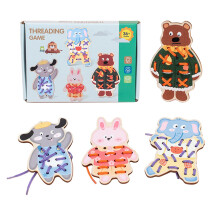 Sewing cards for kids, lacing board, fine motor skills, learning activities, skillbuilding, 20x3x13.7 cm, for activities, road trips, classroom