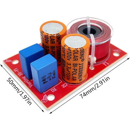 80W Adjustable Treble Bass Frequency Splitter 2 Way Crossover 1