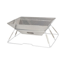 Folding Camping Grill With Carry Bag Portable Foldable Campfire Grill For Outdoor BBQ
