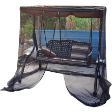 Patio Swing Mosquito Netting With Zipper Opening For Outdoor Swing Seats 80x49x80 Inch XL 3 Seater Mesh Protection