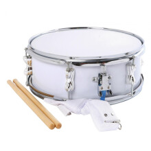 13 Inch Snare Drum Musical Instruments Double Tone Drum Music Drums for Boys Girls White