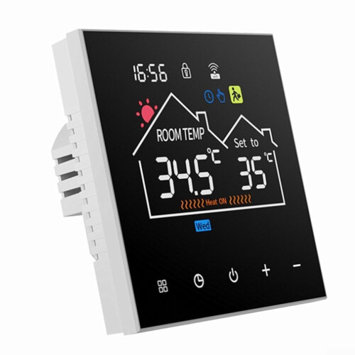 Smart Heating Thermostat With Remote Control Via Phone Child Lock Weekly Schedule Multimode Temp Control WIFI