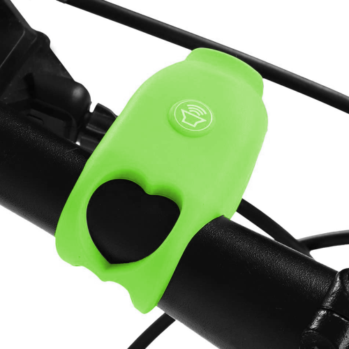 Buzina de bicicleta elegante e funcional, com som potente e capa de silicone para maior proteção. 1