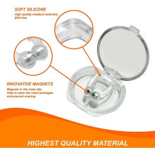 Dispositivo anti-russamento per un sonno riposante, dispositivo multifunzionale anti-russamento, clip nasale magnetica in silicone, sollievo