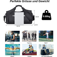 Wasserdichte Reisetasche, leichte Sporttasche mit Mehrzwecknutzung, Schuhfach für Fitnessbegeisterte