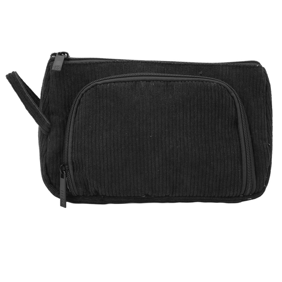 Makeup Storage Pouch Corduroy Makeup Bag for Women Travel Toiletry Organizer with Zipper Closure Large Capacity Cosmetic Bag for Beauty Essentials