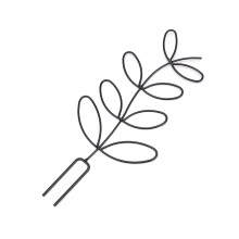 Estaca de arame metálico para suporte de plantas em miniatura, treliça em formato de folha, suporte para plantas trepadeiras para aprimorar a
