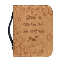 leather Bible cover, portable protective case, handle, fits most books