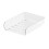 Versatile stacked letter tray, secure buckle and easy stacking, stackable ABS storage box for home, singlelayer file holder, vertical transparent. 1