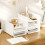 Versatile stacked letter tray, secure buckle and easy stacking, stackable ABS storage box for home, singlelayer file holder, vertical transparent. 3