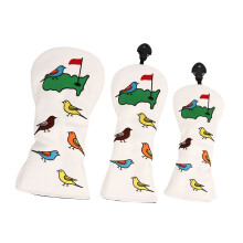 3PCS Golf Club Head Cover PU Wasserdicht Vogel
