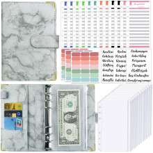 Marble Leather Money Book, Diary, for Travel and Gift (Grey)