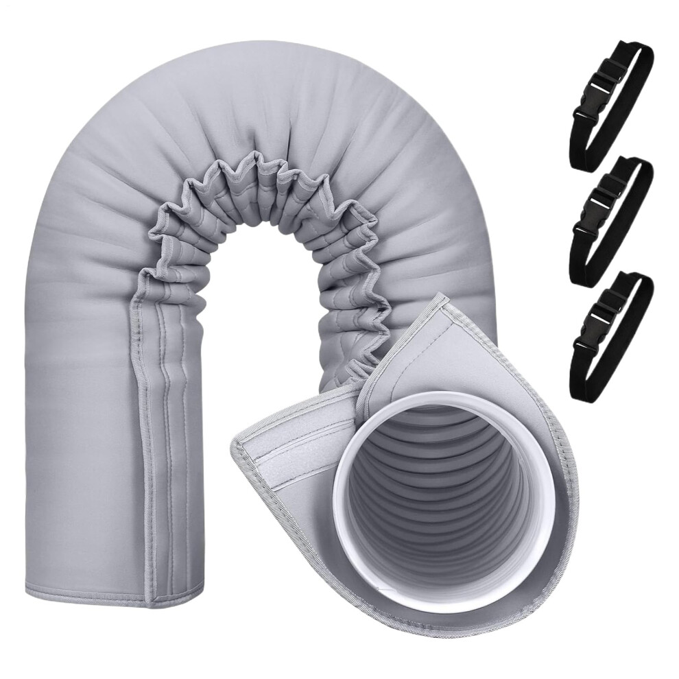 Air Conditioner Hose Cover Wrap Portable Insulated Dustproof Flexible Tube Sleeve Duct Wall Fits 5.9Inch 5Inch Pipes 9119770248688