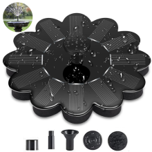 Fontes de água flutuantes movidas a energia solar para jardim, bomba de água solar ecológica que atrai a vida selvagem, diversos estilos de água