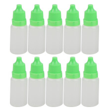 Flacons compte-gouttes souples vides pour voyage, étanches, avec bouchon vert, en plastique, 10 ml, pour huiles essentielles, peintures, etc.